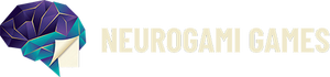 Neurogami Games logo with a stylized brain design in purple and cyan.